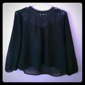 See through high neck Blouse